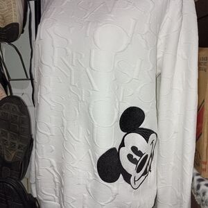 Boutique Malibu White Sweatshirt with Mickey Mouse Design
